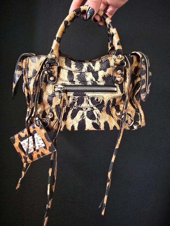 Balenciaga Handbags - Balenciaga City Bag Mini Leopard Print Leather